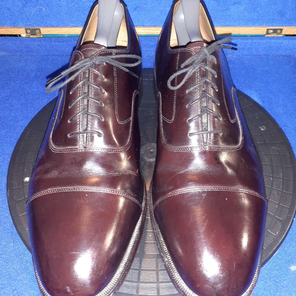 ston  & Murphy Melton Cap Toe Burgundy Leather Oxford Shoes Sz. 13D-US